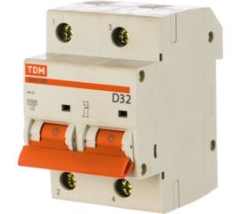 Автоматический выключатель TDM ВА47-100 2Р 32А 10кА D SQ0207-0016 