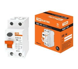 Устройство защитного отключения TDM ВД1-63 2Р 100А 100мА SQ0203-0023 