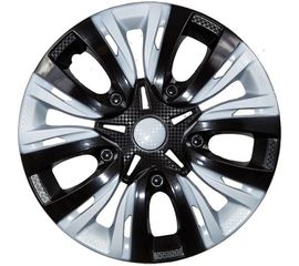 Колпаки LION ЛИОН 15, микс, черно-белый, карбон, 2 шт. LW1538 