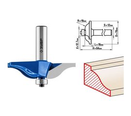 Фреза фигирейная №1 ПРОФЕССИОНАЛ (70х16х64 мм; хвостовик 12 мм) Зубр 28760-70 