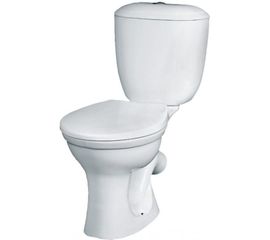 Унитаз-компакт Santeri Виктория, тарельчатый, косой выпуск, 1-режим, сиденье полипропиленовое, Воротынск 414806 