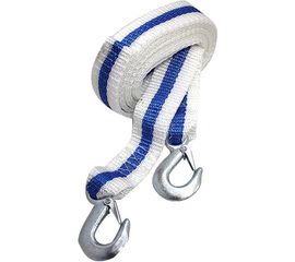 Буксировочный трос AutoStandart ленточный, 6 т, 4.5 м, с 2 крюками, в чехле 107312 