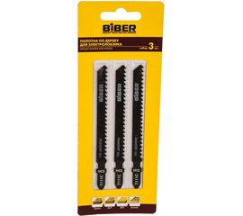 Пилка по дереву Т111С (3 шт; 74 мм; 8TPI; быстрый рез) Biber 85276 тов-120519 