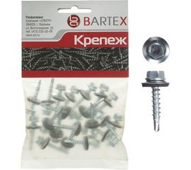 Кровельный саморез BARTEX 4.8x29 цинк, пакет 20шт 211721 