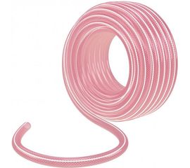 Эластичный шланг PALISAD 3/4", 25 м, прозрачный, розовый 67675 