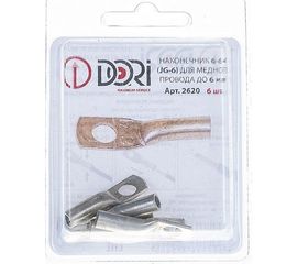 Медный луженый наконечник DORI JG-6 6мм2 6шт 2620 