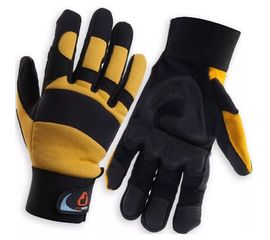 Перчатки антивибрационные Jeta Safety черно-желтые JAV01-VP-9/L 