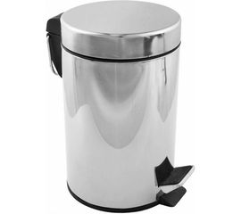 Ведро для мусора Fora с педалью хром, 5л H102 