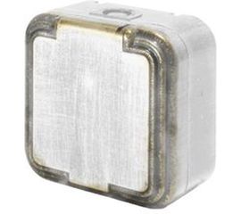 Розетка duwi о/п б/з 1-местная серия Palazzo с крышкой IP54, белое золото патина 26443 9 