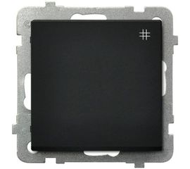 Перекрестный выключатель Ospel Sonata без рамки, черный металлик LP-4R/m/33 