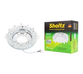 Встраиваемый потолочный светильник без лампы Sholtz для GX53 D120 Стекло/хром FGX3095 