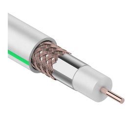 Коаксиальный кабель REXANT SAT 703B, 75 Ом, Cu/Al/Cu, 75%, бухта 20 м, белый 01-2431-20 