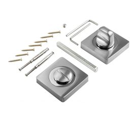 Квадратная завертка к ручкам РЕНЦ хром матовый / хром блестящий BK 02 BIG SC/CP 