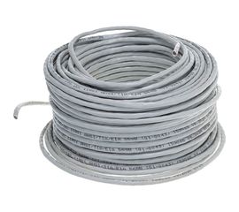 Кабель REXANT UTP 4PR 24AWG, CU , CAT5e, 100 МГц, PVC, серый, бухта 50 м 01-0043-50 