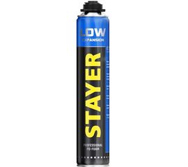 Монтажная пена STAYER LOW EXPANSION 750 мл с низким вторичным расширением, пистолетная, всесезонная 41136 