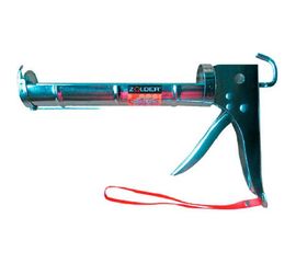 Пистолет для герметиков ZOLDER Люкс оцинкованный, полукорпусный, зубчатый шток 1/24 С803 
