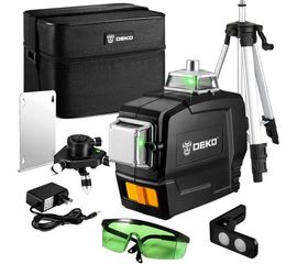 Лазерный самовыравнивающийся уровень DEKO DKLL12PG1 360/3 SET2 065-0235 