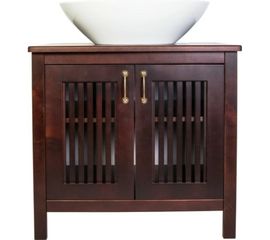 Напольная тумба с раковиной Orange Capri-75TU+RA орех 