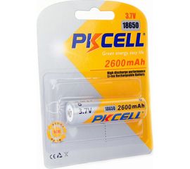 Литий-ионный аккумулятор PKCELL тип - 18650 1 шт в блистере, без защиты 18650 2600-1B 