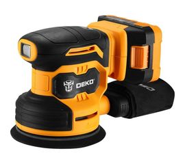 Эксцентриковая аккумуляторная шлифмашина DEKO DKCG20-125, 20В, 1х2.0Ач 063-4022 