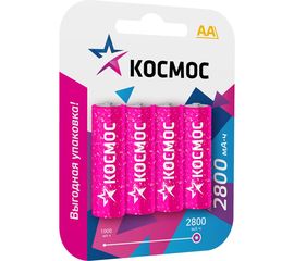 Аккумулятор КОСМОС R6 2800mAh Ni-MH 4 на блистере KOCR6NIMH2800mAh4BL 