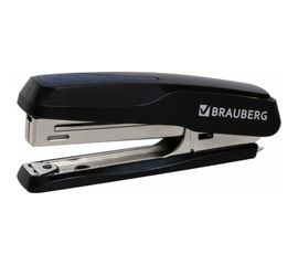 Степлер BRAUBERG Super №10, до 20 листов, антистеплер, черно-синий 229078 