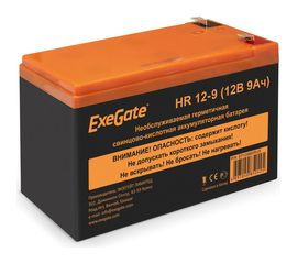 Батарея аккумуляторная АКБ HR 12-9 12V 9Ah 1234W, клеммы F2 ExeGate 129860 
