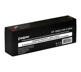 Батарея аккумуляторная АКБ DT 12022 12V 2.2Ah, клеммы F1 ExeGate 249950 