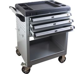 WIEDERKRAFT Тележка нструментальная открытая с 3 ящиками WDK-713 