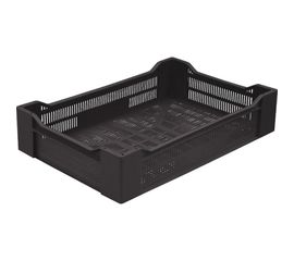Ящик Тара.ру п/э, 600x400x135 мм, цв. чёрный 25934 