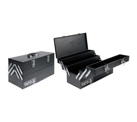 3-х ярусный металлический ящик для инструмента YATO 460х200х225мм YT-0885 