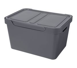 Универсальный ящик Econova Luxe с крышкой, 380х276х220 мм, 18 л серый 433205811 