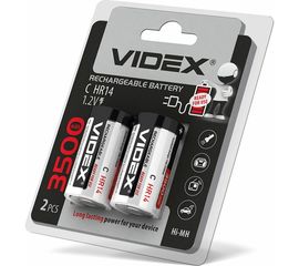 Никель-металлогидридный аккумулятор Videx HR14/C 3500mAh 2BL LSD, низкий саморазряд VID-HR14/C-3500 