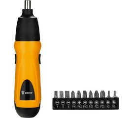 DEKO Отвертка аккумуляторная DKS-Li + набор бит (11 шт) 065-0661 