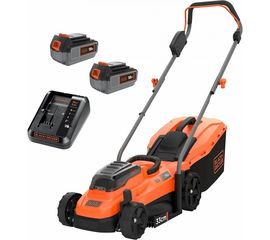 Black+Decker Газонокосилка колесная аккумуляторная 36В, совместима с аккумуляторной BCMW33184L2-QW 