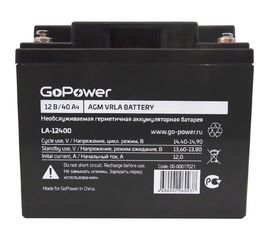 GoPower Аккумулятор свинцово-кислотный LA-12400 12V 40Ah 00-00017021 