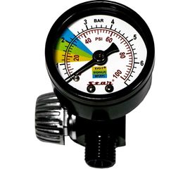 Манометр с регулятором давления на рукоятку окрасочного пистолета RADEX Star S-081C 