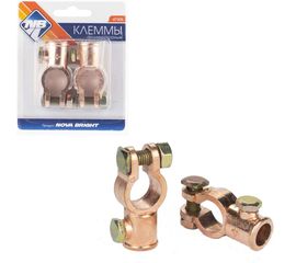 Аккумуляторные клеммы Nova Bright в блистере ВТ 10 - 2шт. 47305 