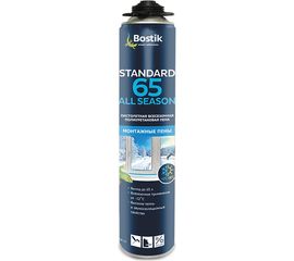 Всесезонная полиуретановая пистолетная пена BOSTIK Standard 65 All SEASON 850 мл 10223 
