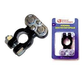 Клемма для аккумулятора General Technologies "-" под планку /свинец/ Тип EUROGT-M040014N 