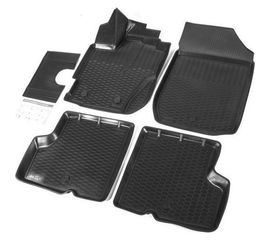 Коврики в салон автомобиля Rival для Renault Kaptur 2016-2020 2020-н.в., полиуретан, с крепежом, 5 шт., 14707001 