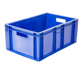 Ящик Тара.ру 600x400x250 мм, сплошной, цв. синий 19159 