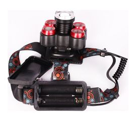 Налобный фонарь Ultraflash E161 (аккумулятор 3,7В, черный, 5LED, 5 Вт, фокус, 2 ак. 4 режима, бокс са) 14682 