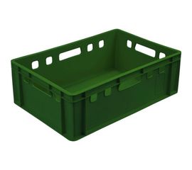 Ящик Тара.ру п/э мясной 600х400х200 сплошной Е2 зеленый 01600 