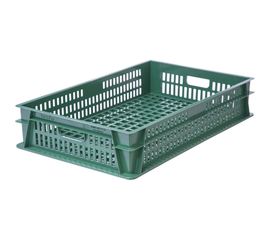 Перфорированный ящик Тара.ру п/э 740x465x145 зелёный 22381 