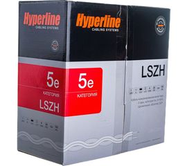 Кабель витая пара 305м Hyperline UUTP4-C5E-S24-IN-LSZH-OR 46858 