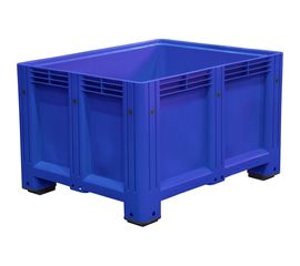 Пластиковый контейнер Dolav Big Box п/э 1200х1000х760 сплошной, на ножках, синий 17541 