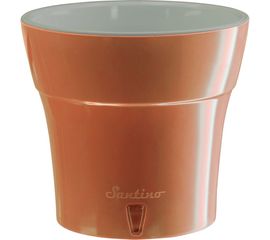 Горшок SANTINO ДАЛИ 2.1 л, 16.5х15 см, персик/серый 058318 
