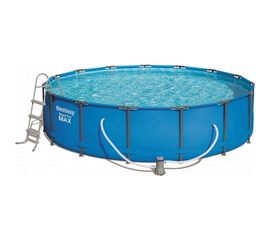 Каркасный бассейн Bestway 457х107см, 14970л, фильтр-насос 3028 л/ч, тент, лестница 56488 BW 