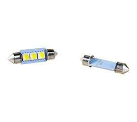 Автолампа диод SKYWAY T11*C5W* 12V 3 SMD Блистер с цоколем 1-конт Белая Cалон,номер S08201351 